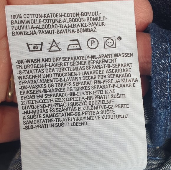 Levi's Red Tab Classic Denim Shirt Dark Wash Men's M - Picture 11 of 11